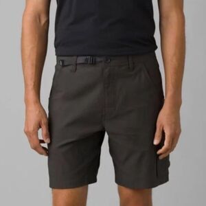 Prana Zion Short Mens Size 42 Gray Belted Outdoor Hiking inseam 10”